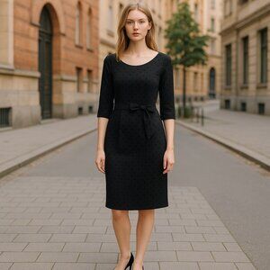 Kate‎ Spade Black Polka dot bow Wendi dress black sz 8